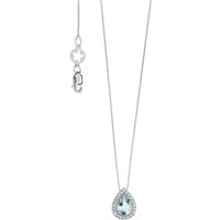 Collana Comete Donna Azzurra Prestige in Oro bianco Acquamarina GLQ285 - GLQ285